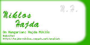 miklos hajda business card